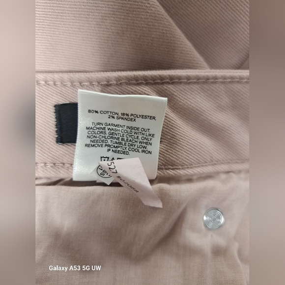 Express Skinny Jeans 34 X 30  Zipper Fly Five Pocket Pale Blush Color - Picture 6 of 8